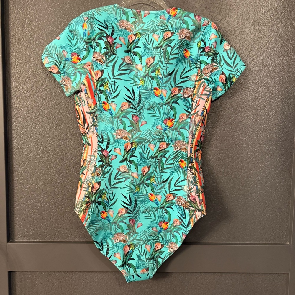 JOHNNY WAS • Tania neoprene jungle print one piece swimsuit - Large - Picture 13 of 14